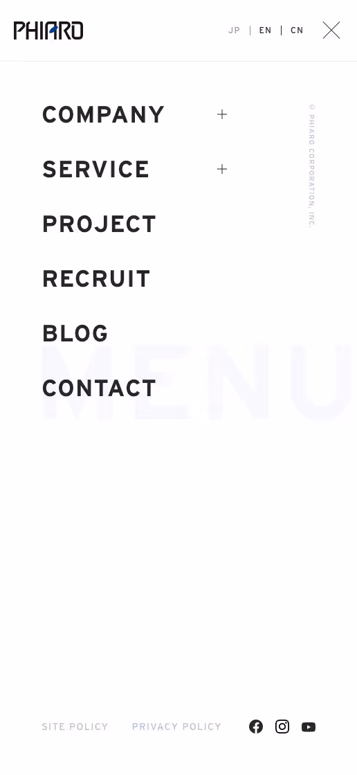 PHIARO GROUP コーポレートサイトの画像
