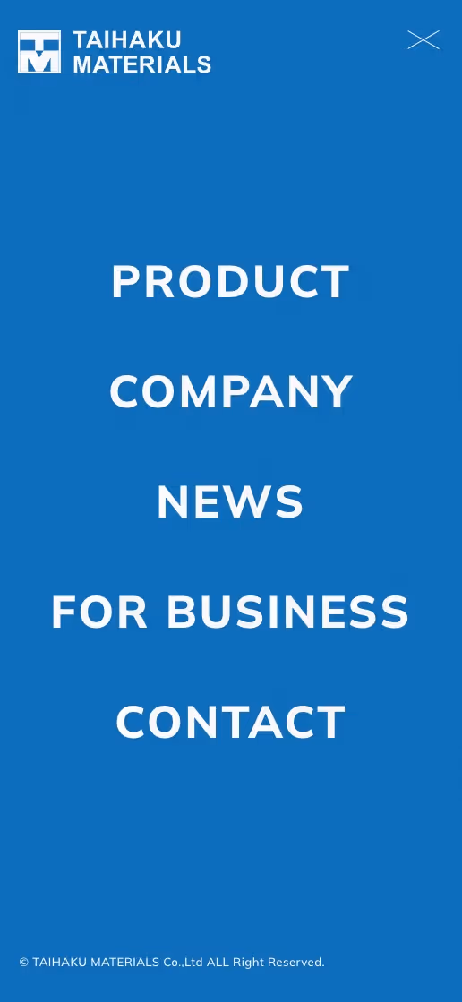 タイハクマテリアルズ株式会社 コーポレートサイトの画像